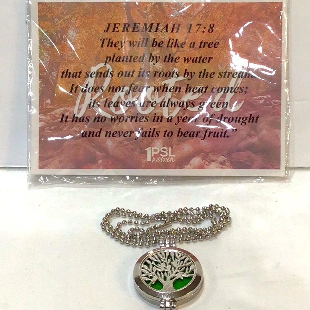 Christian Tree of Life Perfume locket Necklace